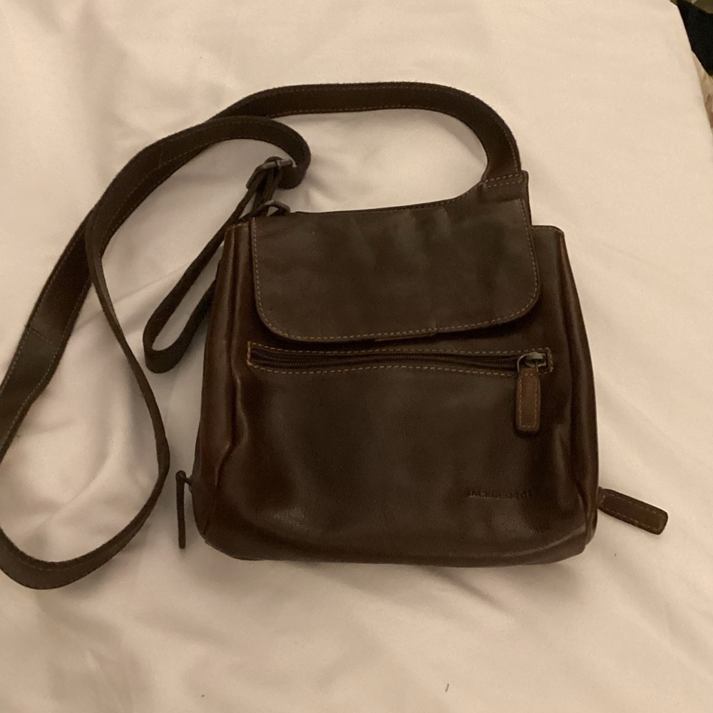 Jack George brown leather crossbody
